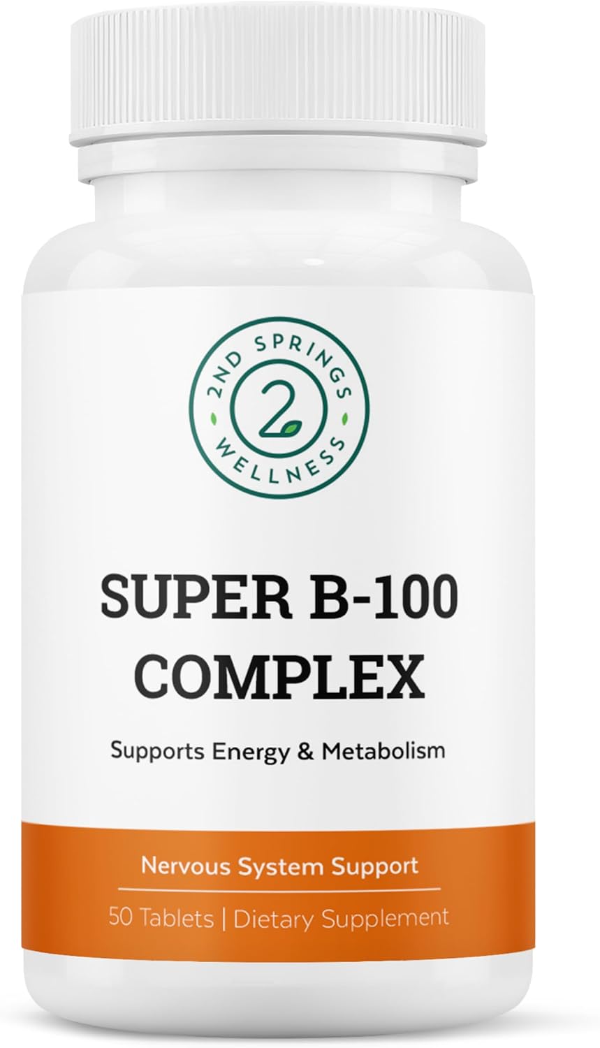 2nd Springs Super B-100 Complex - High – Vitamin B1 (Thiamine) – essential for glucose metabolism. – Image 1