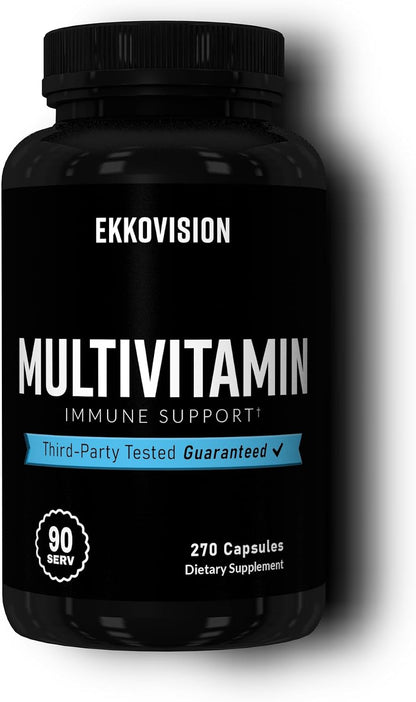 Ekkovision Multivitamin - Iron Free Plant – Vitamin D3 (as cholecalciferol): Supports bone health and immune – Image 1