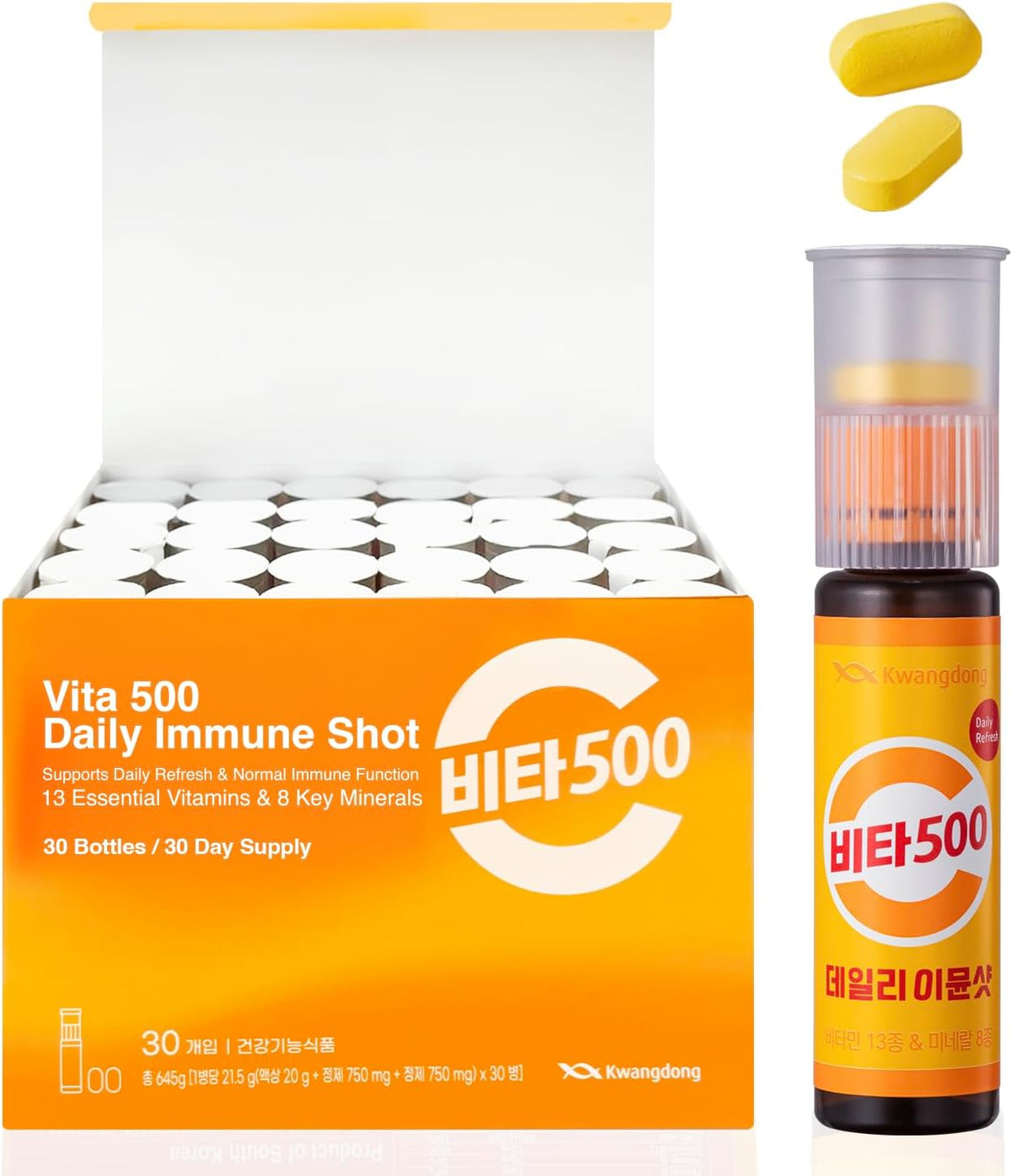 KWANGDONG Vita500 Daily Immune Support Shot – Energy Metabolism: The B vitamins in Vita500 play a key role in – Image 10