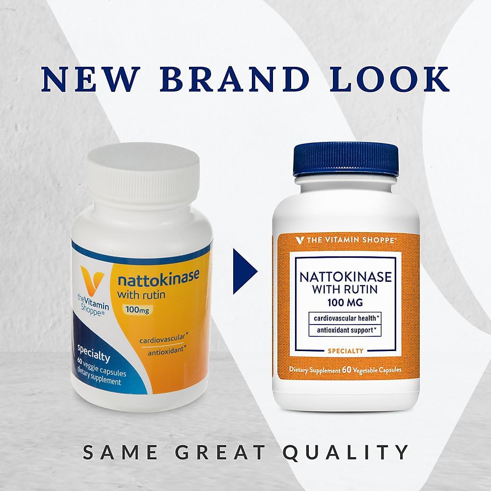 The Vitamin Shoppe Nattokinase with Rutin 100mg, Antioxidant Supplement - görsel 2