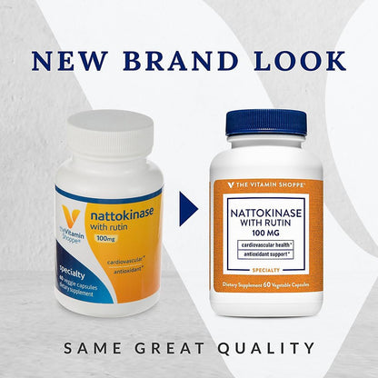 The Vitamin Shoppe Nattokinase with Rutin 100mg, Antioxidant Supplement