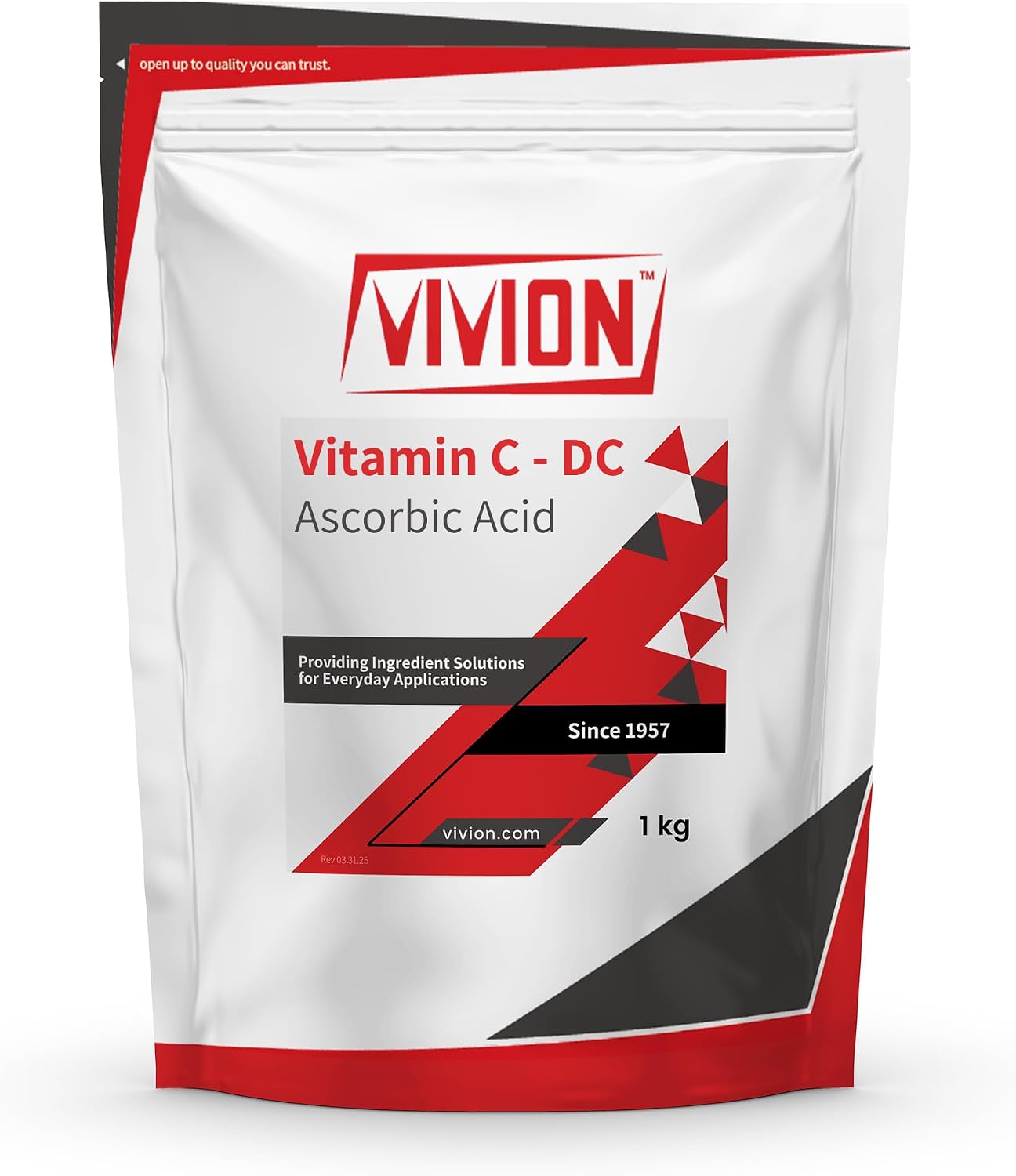 Vitamin C DC Powder - 1 kg - Ascorbic Acid & HPMC Blend - Tablet Binder Direct Compression Excipient - Pure Antioxidant - USP/FCC/BP/PH-EUR - görsel 1
