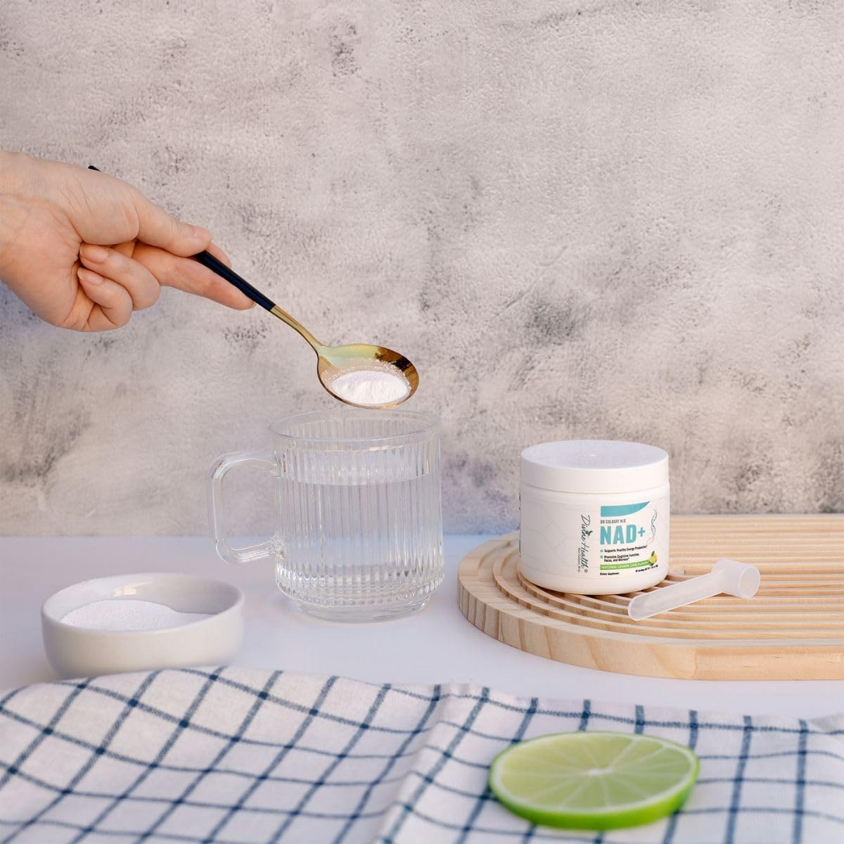 Dr. Colbert, MD NAD+ Powder | Lemon-Lime Flavour | by Divine Health | Energy Boost Formula | Nicotinamide Riboside Chloride – Image 3