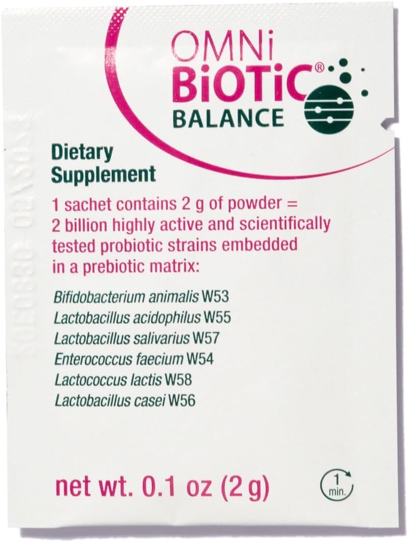 OMNi BiOTiC Balance Probiotic Immune Support - Bifidobacterium & Lactobacillus - Hypoallergenic - Immune Booster Supplement for Men and Women - Non-GM (28 Daily Sachets) - görsel 6