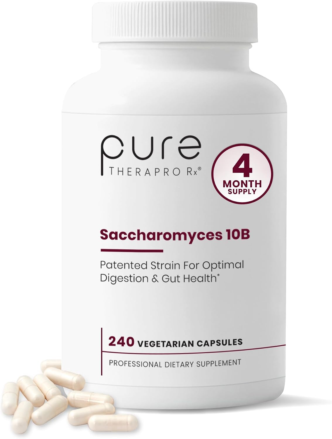 Pure Therapro Rx Saccharomyces Boulardii Probiotic – 10 Billion CFU, 240 Capsules - görsel 1