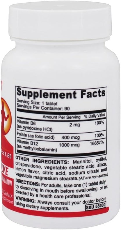 DEVA Vegan Sublingual B12 1000mcg Methylcobalamin Lozenges