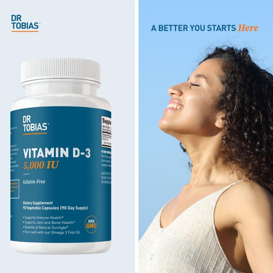 Dr. Tobias Vitamin D3 5000 IU, 90 Capsules - görsel 7