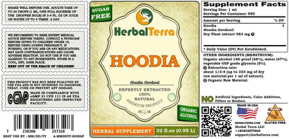 Hoodia Gordonii Tincture - Organic Liquid Extract, 950 mL