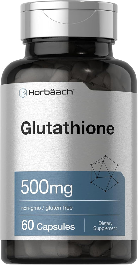Horbäach Glutathione 500mg | 60 Capsules | – Reduced L-Glutathione: 500 mg of the active, bioavailable form per – Image 1