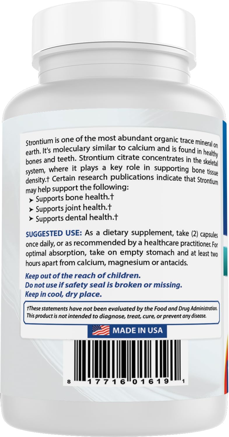 Best Naturals Strontium Bone Building Formula 680mg/serving 90 Capsules - görsel 7