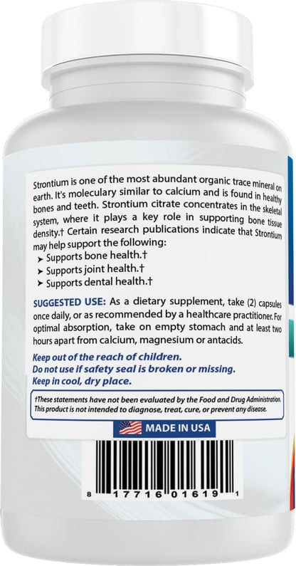 Best Naturals Strontium Bone Building Formula 680mg/serving 90 Capsules