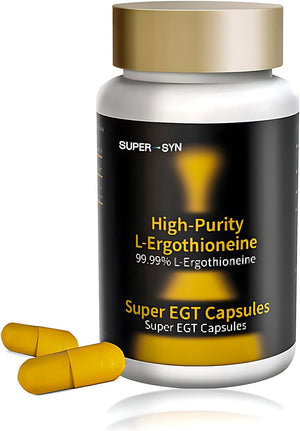SUPER-SYN L-Ergothioneine 50mg – Ultra-Pure – Cellular Health: EGT is a potent antioxidant that scavenges free – Image 1