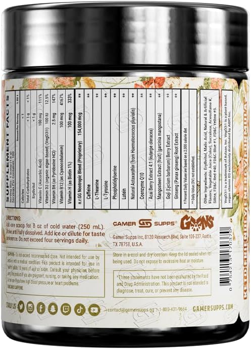 Gamer Supps GG Energy – Grandma's Ashes by Goons (100 Servings) – Keto-Friendly Gaming Energy and Nootropic Blend – Image 4