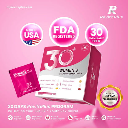 RevitaPlus Multivitamin for Women's with Vitamin A,B,C,D3,E,K2,Biotin, Collagen,Krill Oil,Cranberries Supports – Image 3