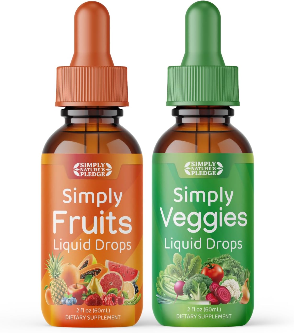 Simply Nature's Pledge Fruit and Vegetable Supplement - Liquid Drops - Wholefood Superfoods - görsel 1