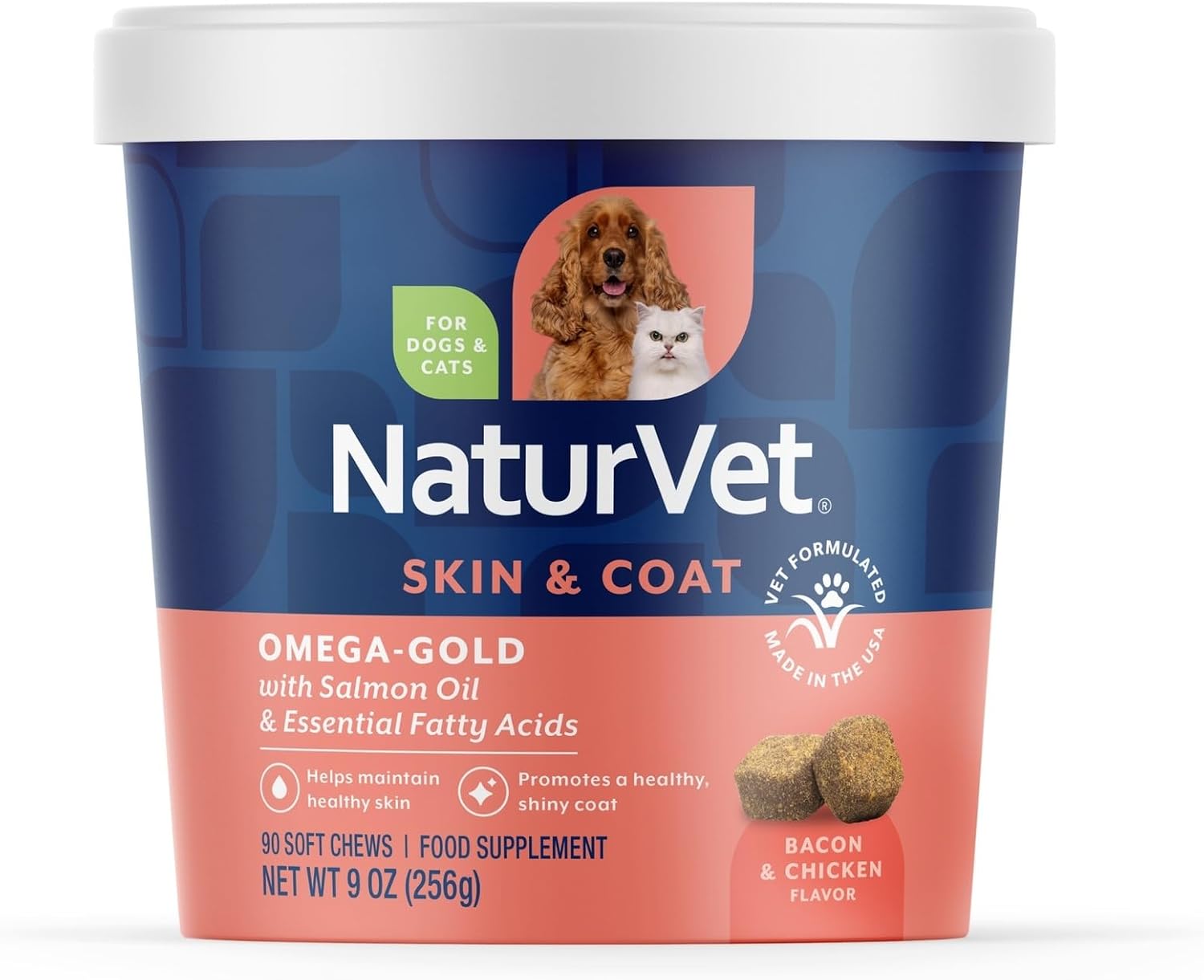NaturVet – Salmon Oil Skin & Coat Plus Omegas | Supports Healthy Skin & Glossy Coat | Natural Source of Omega-3 & 6 Fatty Acids | for Dogs & Cats (500 mL Oil) - görsel 10