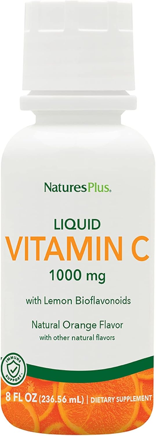 NaturesPlus Liquid Vitamin C – 1000 mg with Lemon Bioflavonoids, 237 mL - görsel 1