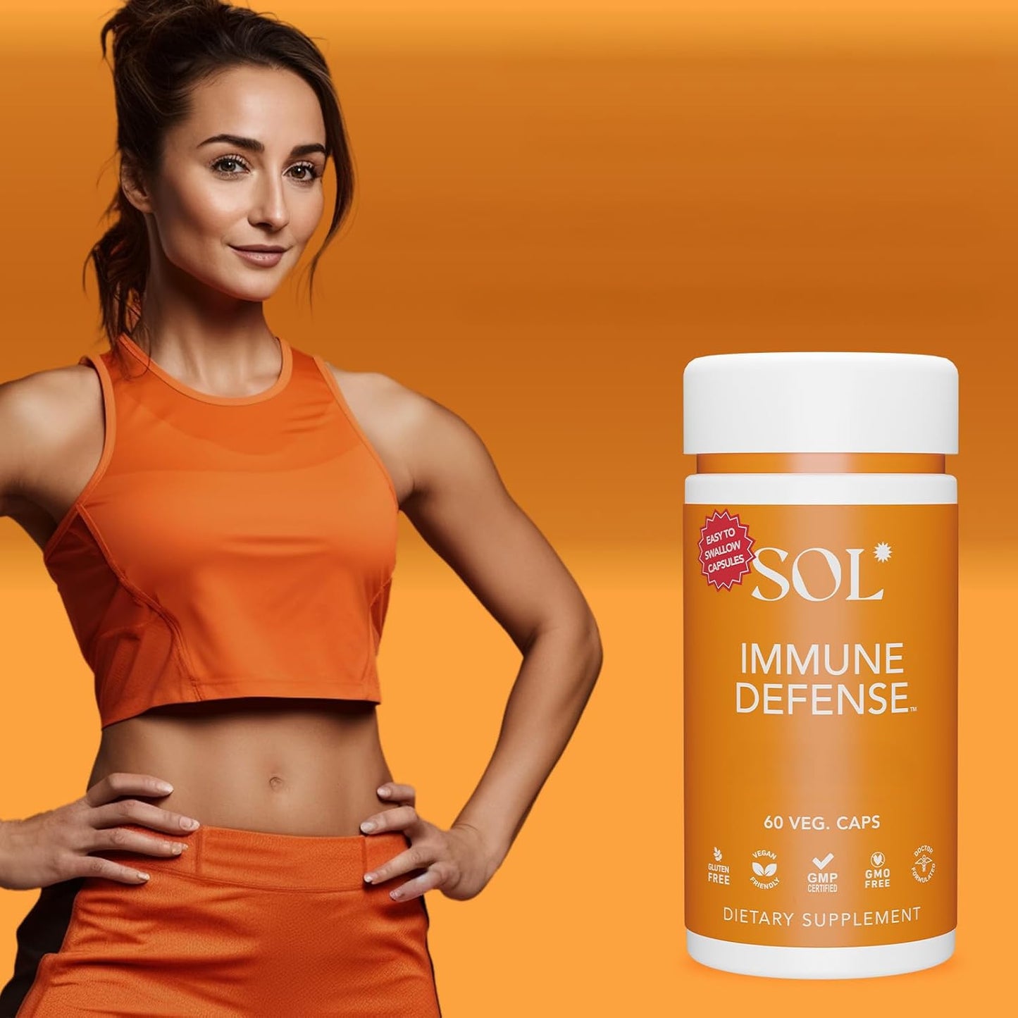 Immune Defence Supplement: Clears Allergens, Builds Strong Immune System, 15X More Powerful, Astragalus, Gotu Kola, Andrographis, 60 Easy to swallow Capsules, SOL Nutrition - görsel 6
