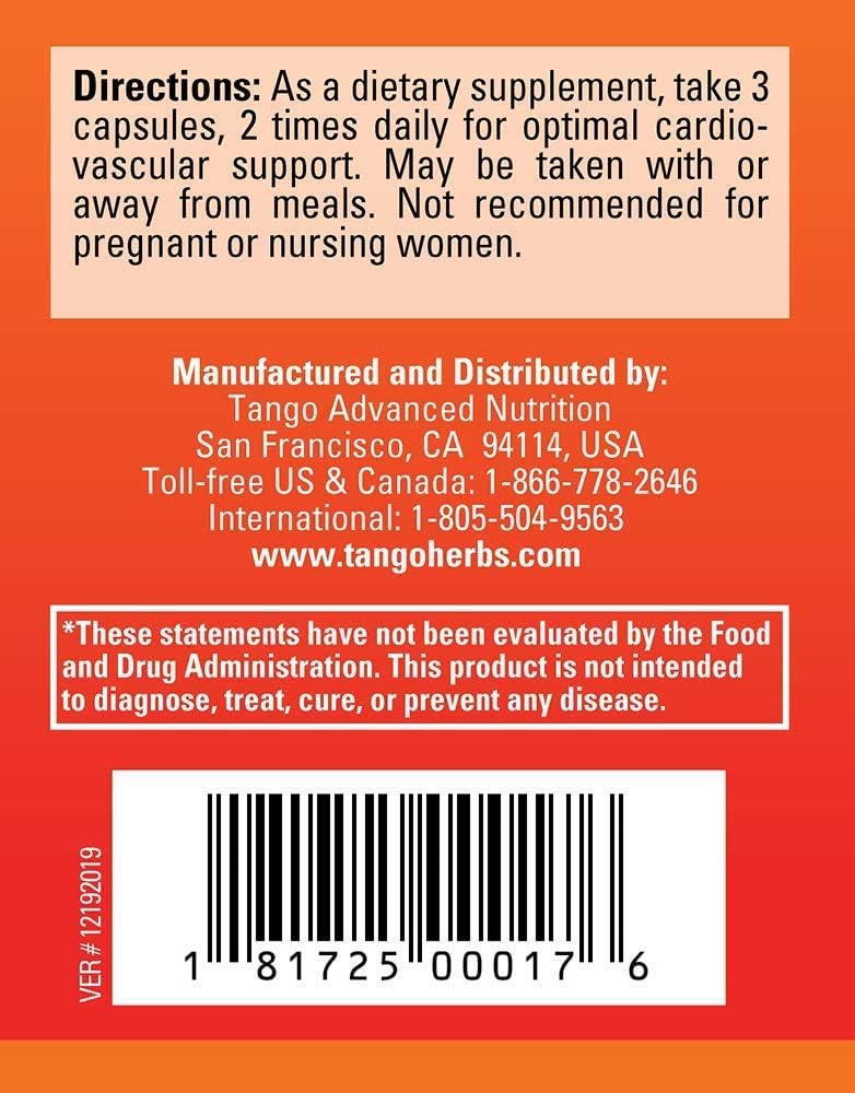 CardioPhase Natural Heart Support Supplement for Healthy Circulation and Cardiovascular Performance (180 Vegetarian Capsules) - görsel 4