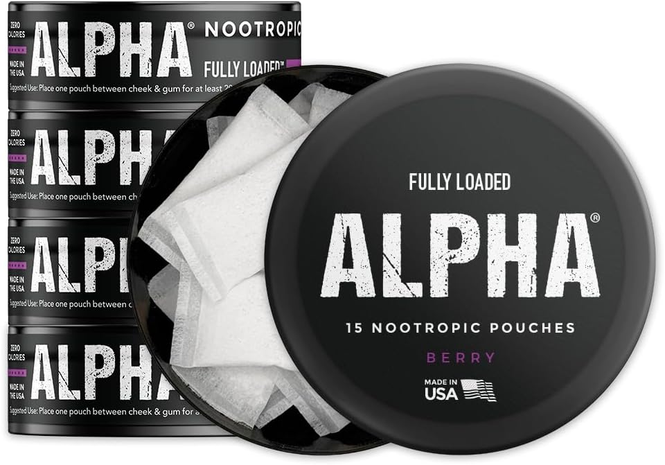 Fully Loaded Alpha Nootropic Pouches (Berry) - 5 Cans – Image 1