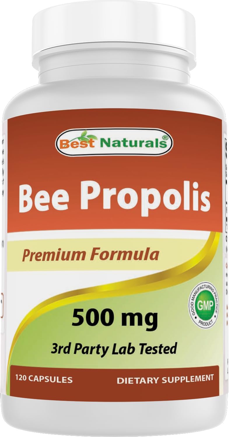 Best Naturals Bee Propolis 500 mg - 360 Capsules (3 Bottles) - görsel 8