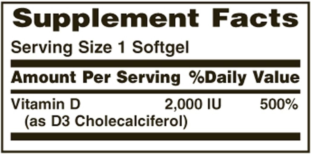 Nature's Bounty D 2000 IU Softgels, 150 Count - görsel 2