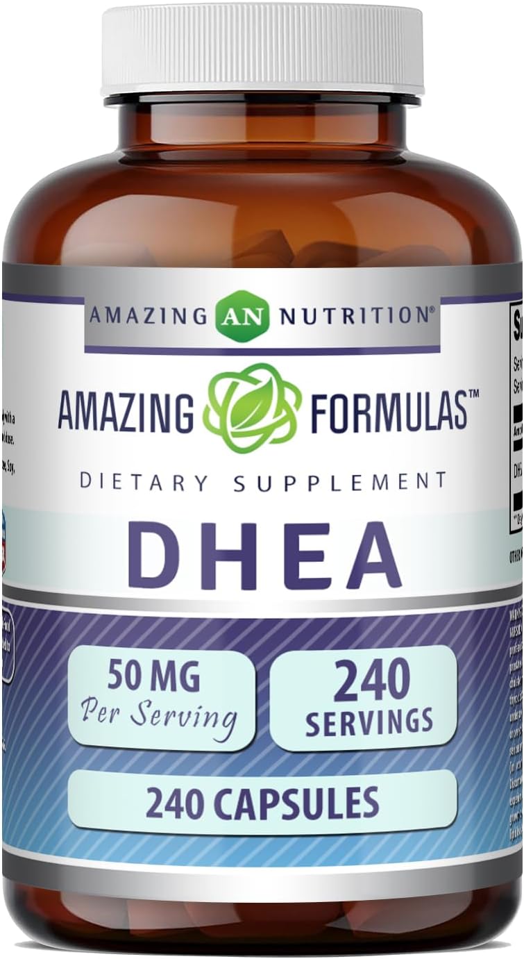 Amazing Formulas DHEA 50 mg Supplement, 240 Capsules - görsel 1