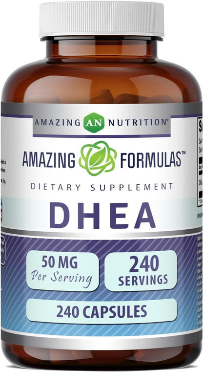 Amazing Formulas DHEA 50 mg Supplement, 240 Capsules