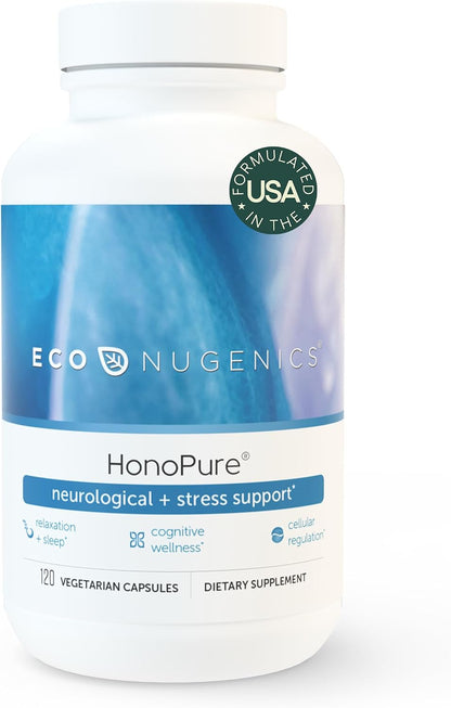 EcoNugenics HonoPure – 120 Capsules – Cellular Health: Its antioxidant action fights oxidative stress, protecting – Image 1