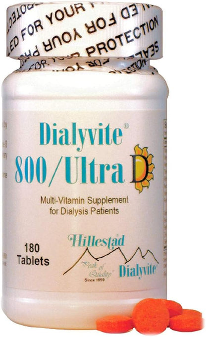 Dialyvite 800 Ultra D Multivitamin for Dialysis Patients – 180 Tablets (6 Month Supply)