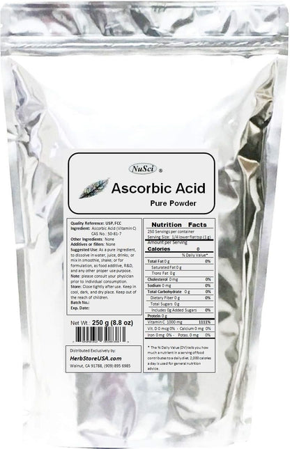 Ascorbic Acid Vitamin C Pure Powder - USP & FCC Quality (2270 g)