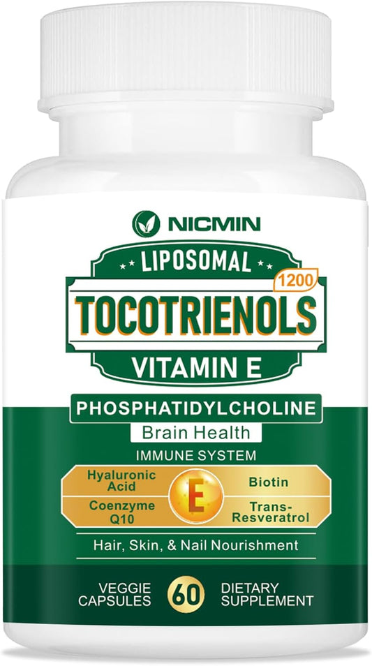 NICMIN Vitamin E Tocotrienols 1200mg – – Tocotrienols 1200 mg : Primary antioxidant blend of delta and gamma – Image 1