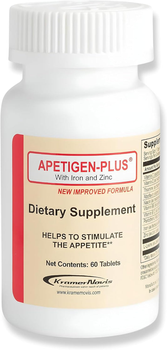 Apetigen-Plus Appetite Stimulant for Weight Gain – Multivitamin with Iron, Zinc, L-Lysine & B-Complex – Appetite Booster – Image 1