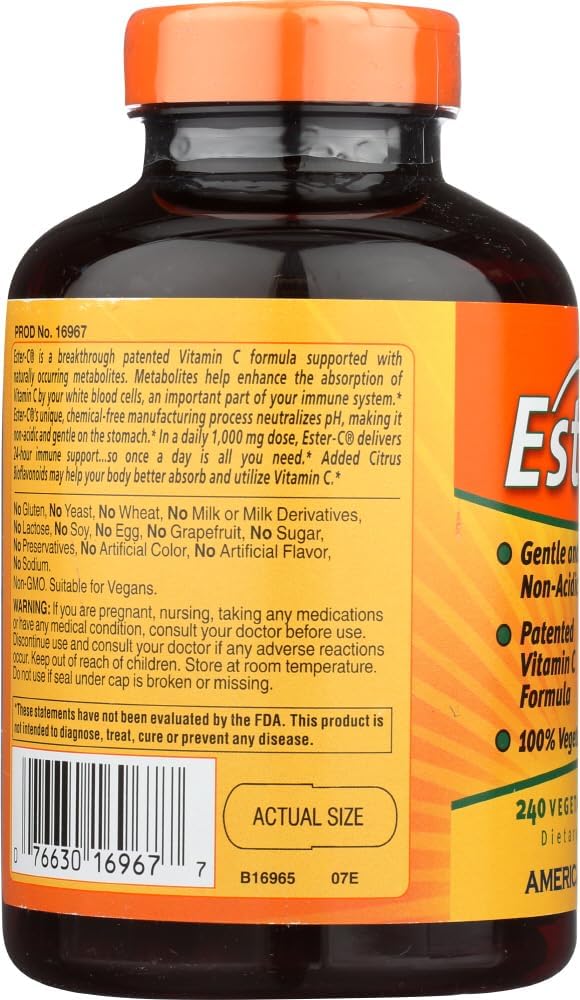 Ester-C 500 With Citrus Bioflavonoids; Vegetarian - görsel 2