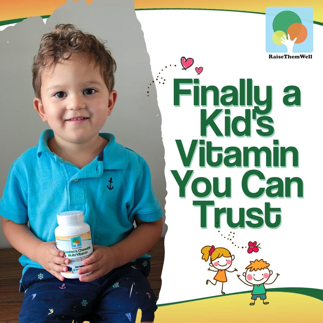 Raise Them Well Kids Vitamin C & Immune Support – Citrus Chewables with Zinc & Elderberry, Doctor Formulated, 60 Tablets - görsel 3