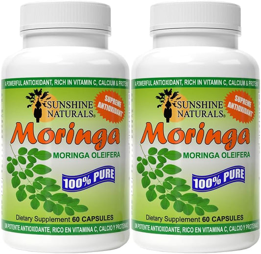 Sunshine Naturals Moringa Nutritional – Vitamin C: Supports immune function and skin health. – Image 1