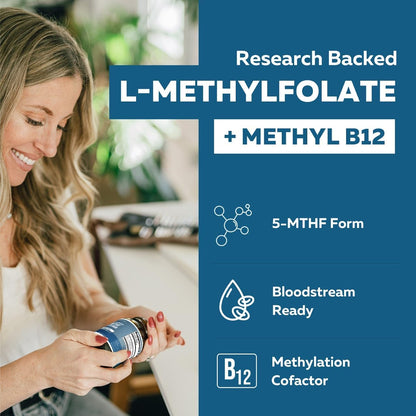 L-Methylfolate 7.5mg with Methyl B12 – Active 5-MTHF for MTHFR Support – Image 2