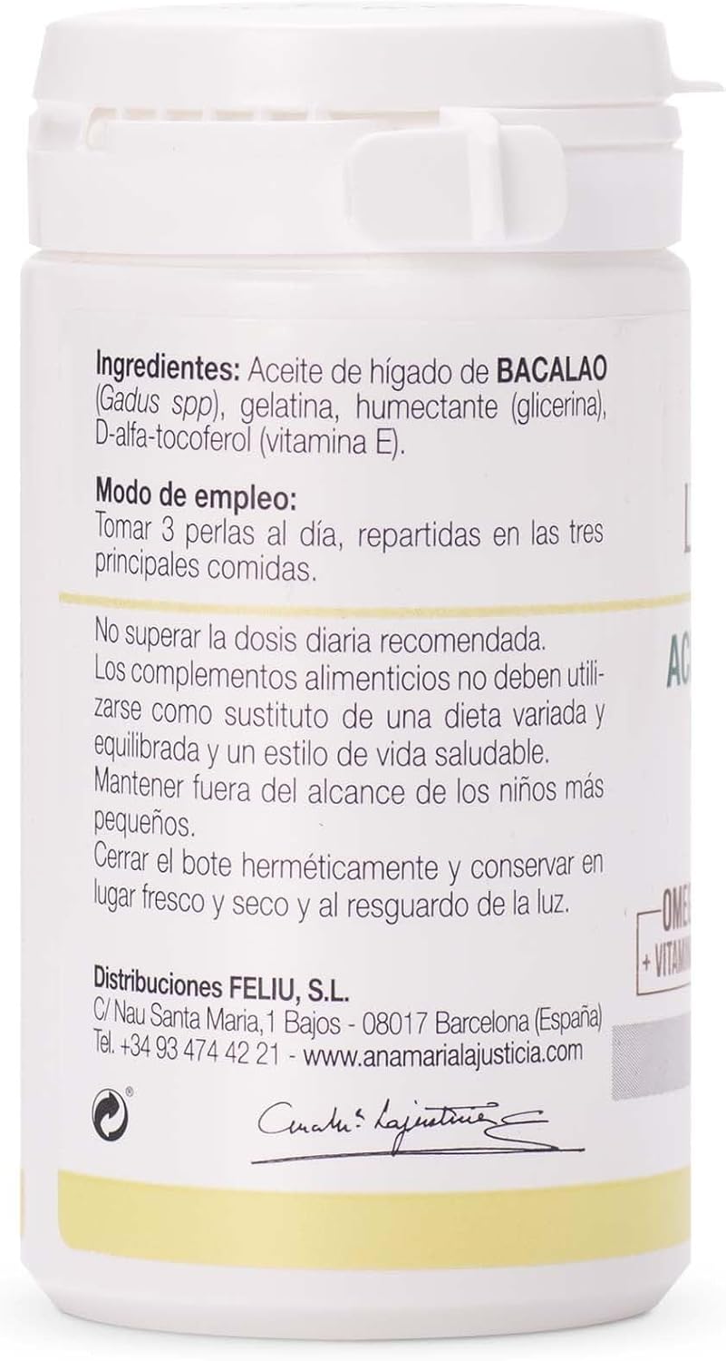 Ana Maria Lajusticia Cod Liver Oil 90 Pearls - görsel 3