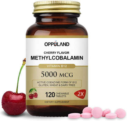 Oppuland Methyl B-12 5000mcg with Folate - – Vegan-friendly, non-GM, and Gluten Free – Image 9