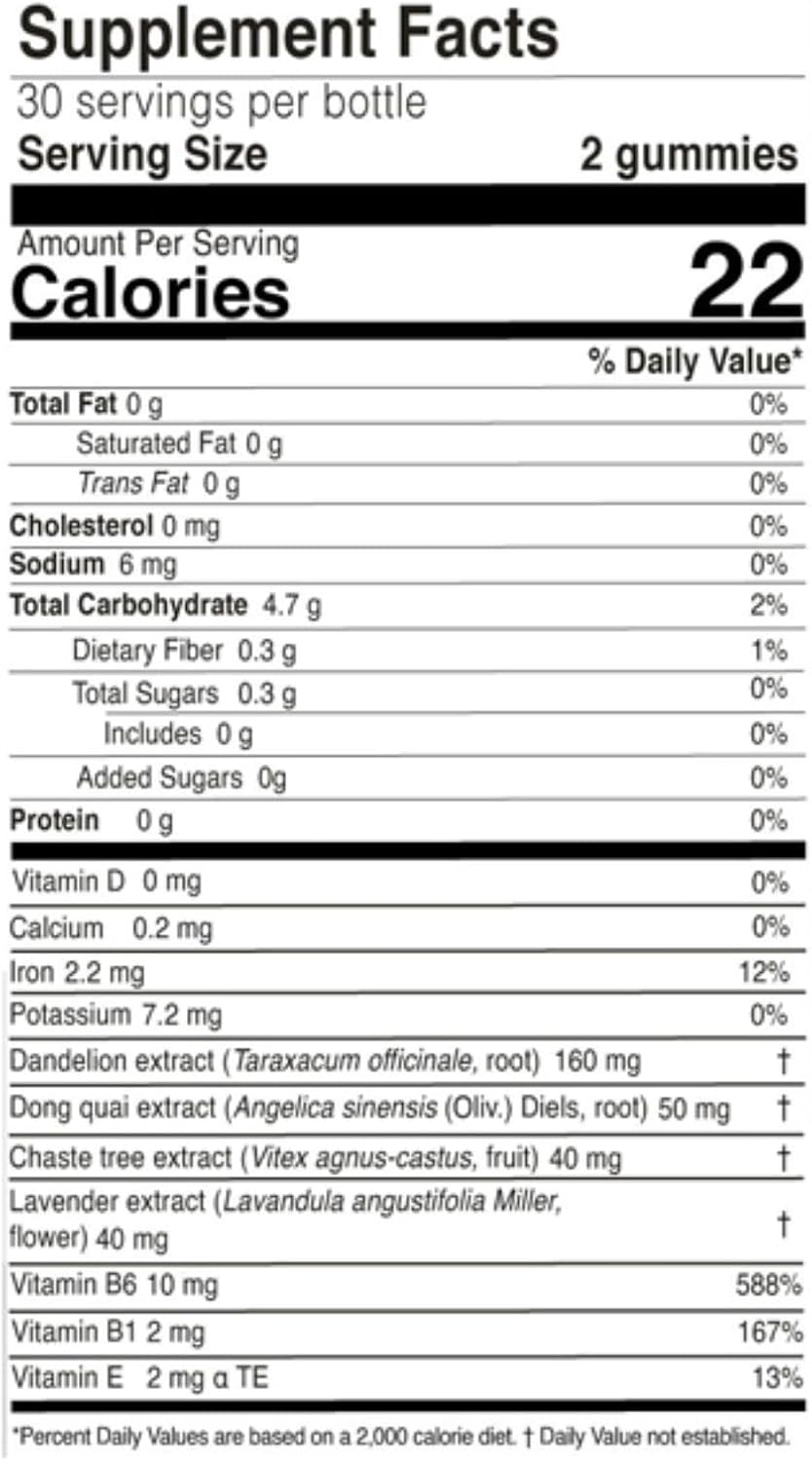 FARMASi Nutriplus Cycle Plus Gummies - Vegan Women's's Support Supplement with Iron, Vitamin B6 & Botanical Extracts, – Image 2