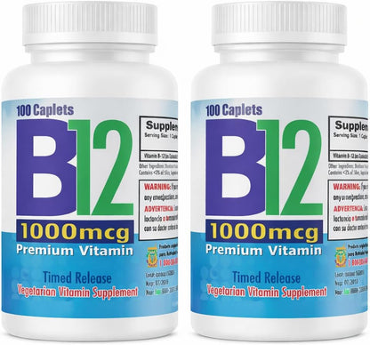 Nutrisalud Products Vitamin B12 1000mcg, 200 Tablets (2-Pack)