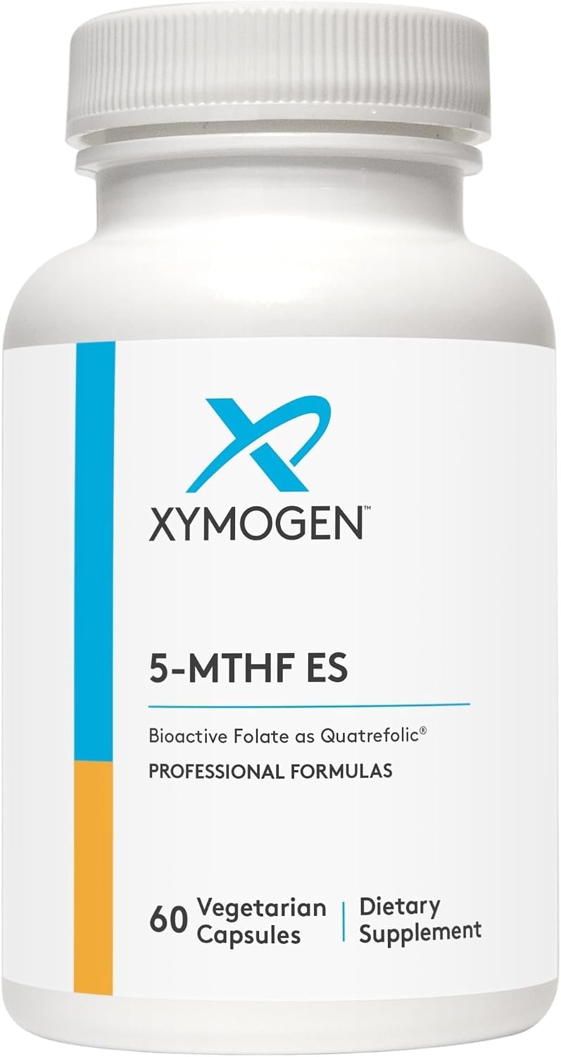XYMOGEN 5-MTHF ES - Bioactive Folate Supplement - 17,000 mcg (as Quatrefolic) - 60 Capsules - görsel 1