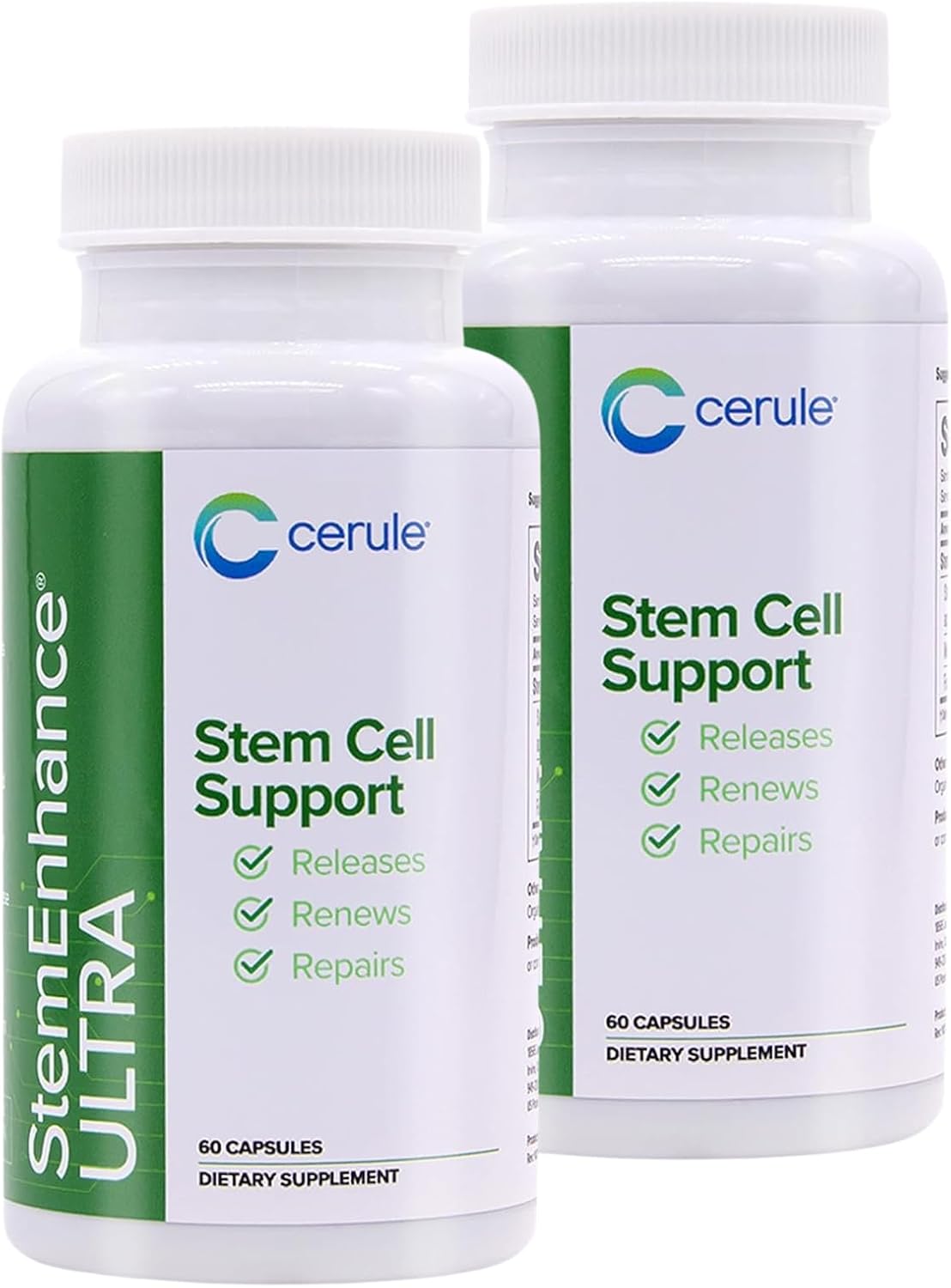 Cerule StemEnhance Ultra 2 Pack – Natural Stem Cell Support for Cellular Renewal, Immune Function, Energy & Recovery – 120 – Image 1