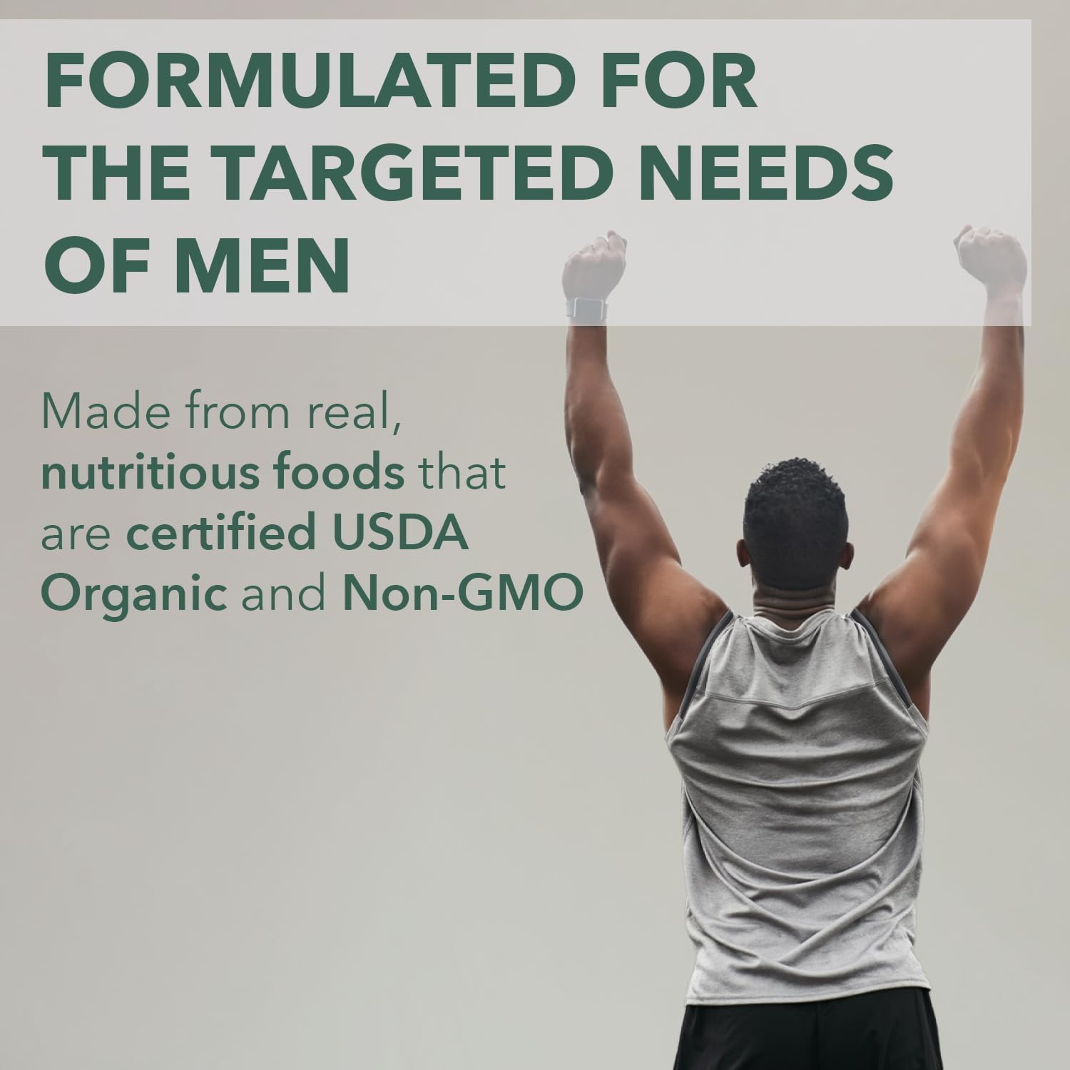 PlantFusion Organic Multivitamin for Men – Once Daily Wholefood Blend – Vegan, Non-GM, Gluten & Dairy-free – 30 Tablets - görsel 3