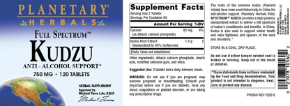 Planetary Herbals Full Spectrum Kudzu Tablets