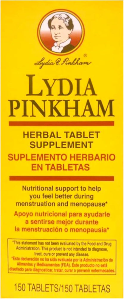Lydia Pinkham Herbal Tablet Supplement 150 Tablets (Pack of 2)
