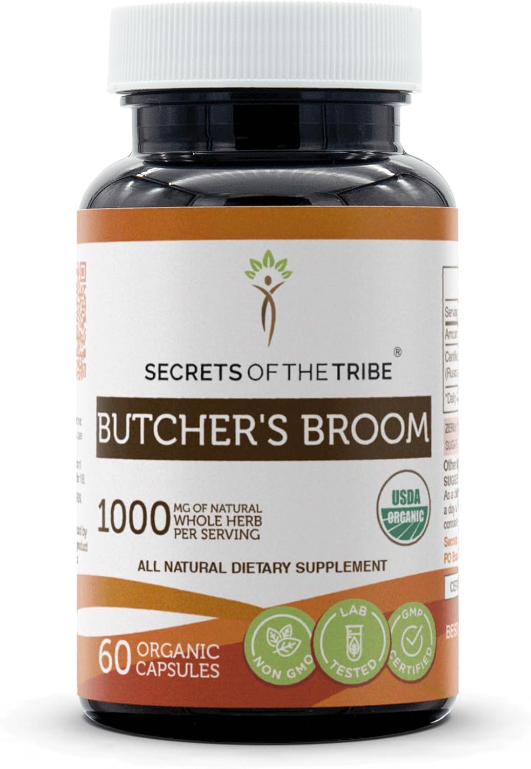 Secrets of the Tribe Butcher's Broom Organic Capsules, 60 Capsules - görsel 1
