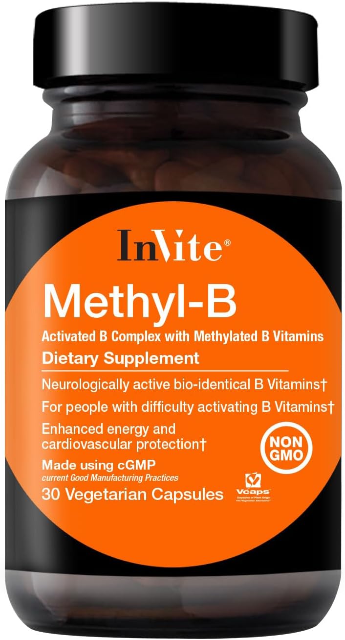 Invite Health Methyl-B – Activated B Complex with Methylated B Vitamins (30 Vegetarian Capsules) - görsel 1