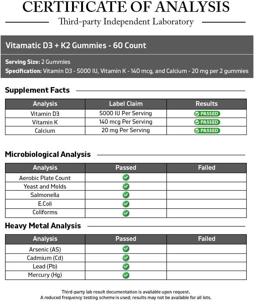 Vitamatic Vitamin D3 & K2 Gummies (2-Pack) – Bone, Heart & Immune Support - görsel 3