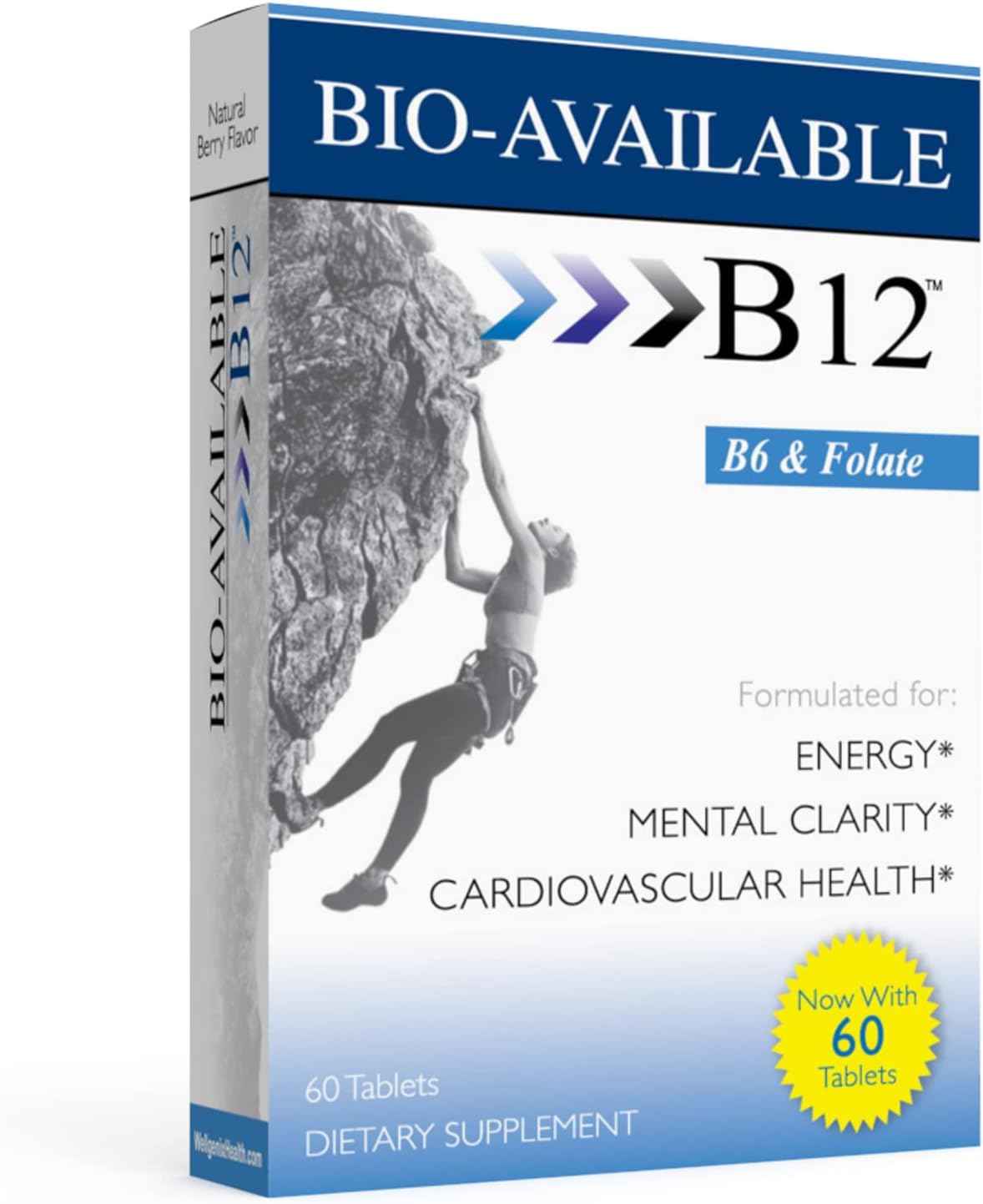 Wellgenix Bio Available Sublingual B12 - 60 Tablets per Pack (Pack of 2) - Daily Multivitamin with Vitamins C, B6, B12, Folate and Biotin - görsel 8